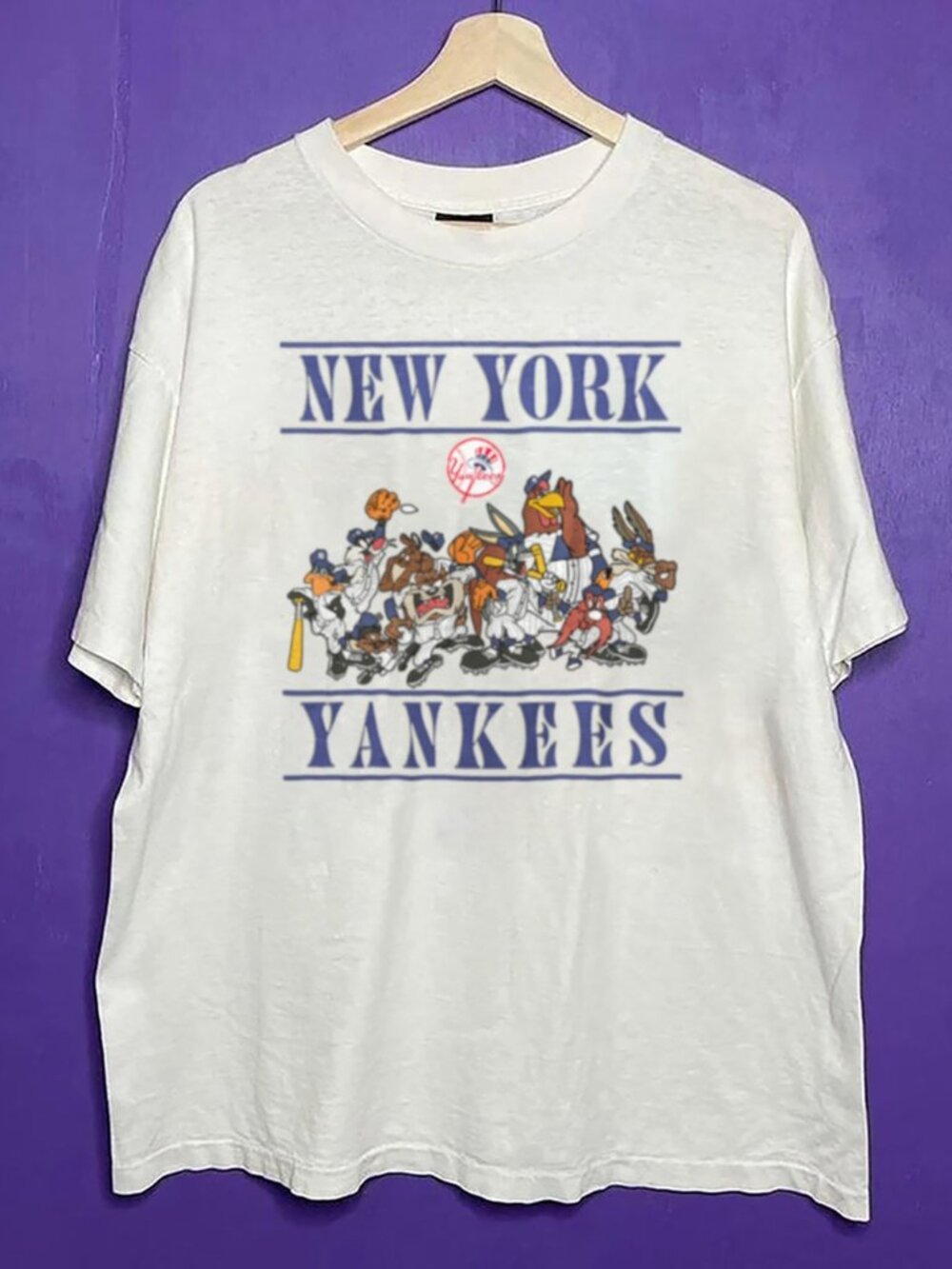 Vintage New York Yankees Looney Tunes Shirt, New York Yankees Baseball Shirt Tee